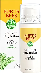 Photo 1 of Burt's Bees Sensitive Solutions Calming Day Lotion with Aloe and Rice Milk, 98.8% Natural Origin, 1.8 Fluid Ounces