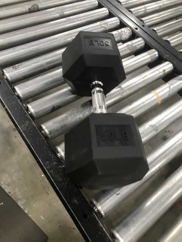 Photo 2 of 1 PAIR 50 LBS DUMBELL - UNKNOWN BRAND