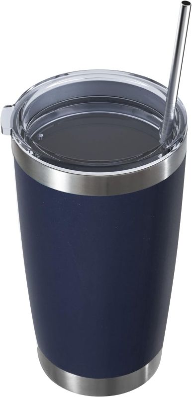 Photo 1 of PACK OF 6 MUCHENGHY 20oz Stainless Steel Tumbler with Lid and Straw, Double Wall Vacuum Insulated Travel Coffee Mug, Powder Coated Thermal Cup for Cold & Hot Drinks 