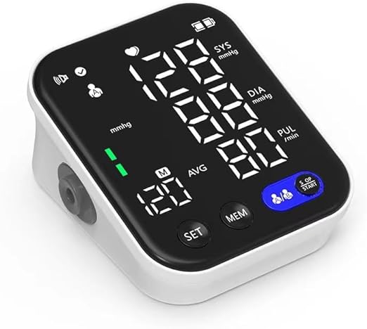 Photo 1 of Blood Pressure Monitors for Home Use Automatic Upper Arm Blood Pressure Monitor Adjustable BP Cuff Large Display BP Machine One-Button Operation 2x120 Sets Memory Voice Broadcasting with Storage Bag 