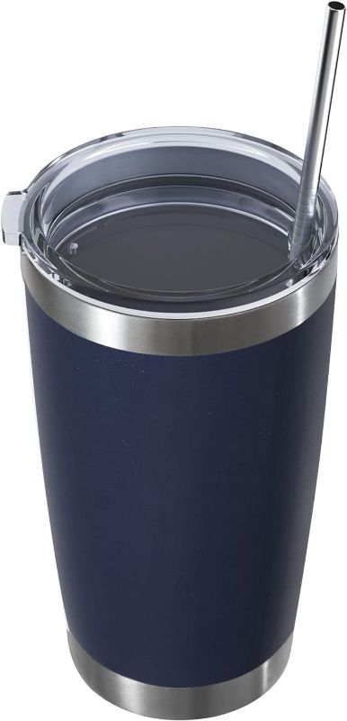 Photo 1 of MUCHENGHY 20oz Stainless Steel Tumbler with Lid and Straw, Double Wall Vacuum Insulated Travel Coffee Mug, Powder Coated Thermal Cup for Cold & Hot Drinks 