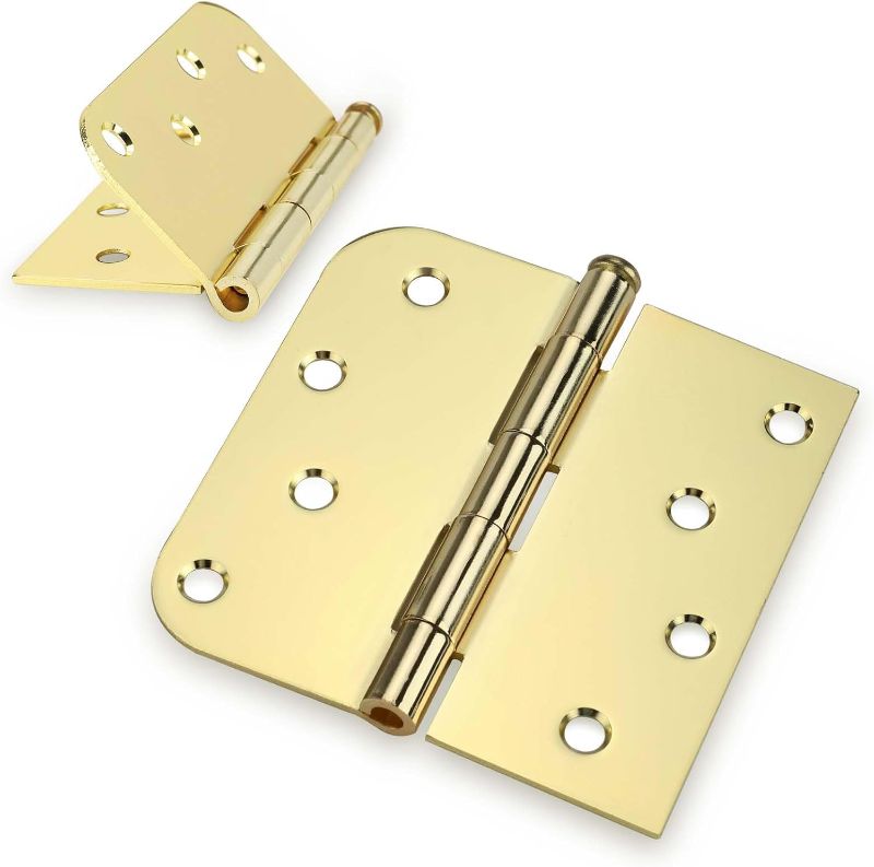Photo 1 of Haidms 30Pack 4in Polished Chrome Door Hinges Polished Chrome Door Hinges Chrome Interior Door Hinges Removable Pin 4 x 4 Inch with Square & Round Corners 