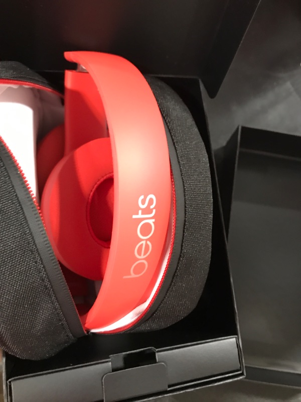 Photo 3 of Beats Solo3 Wireless On-Ear Headphones - Apple W1 Headphone Chip, Class 1 Bluetooth, 40 Hours of Listening Time, Built-in Microphone - Red (Latest Model) Citrus Red Solo3