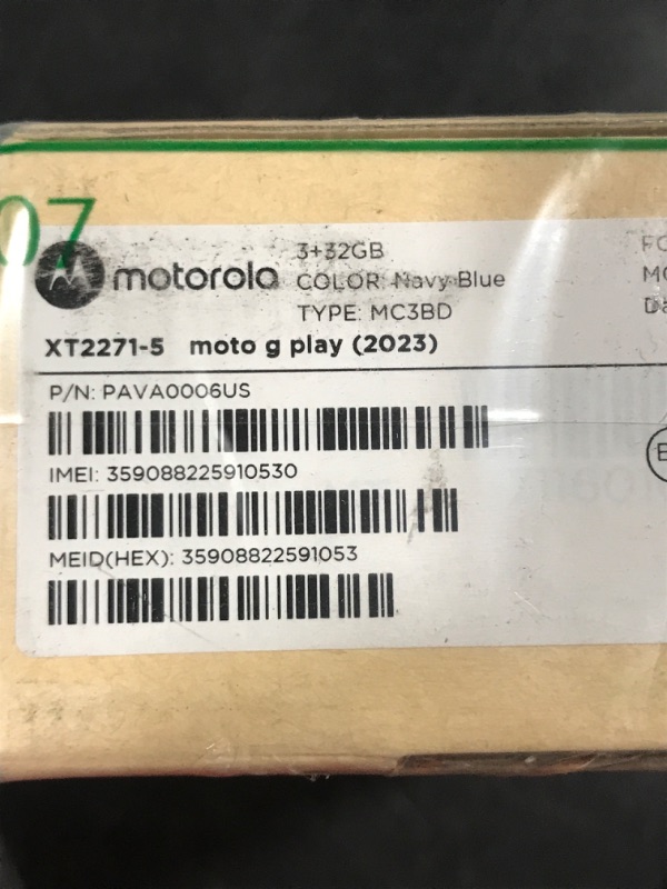 Photo 4 of Motorola Moto G Stylus | 2023 | Unlocked | Made for US 4/64GB | 50 MP Camera | Midnight Blue, 162.89 x 74.08 x 9.19mm Midnight Blue Unlocked Smartphone