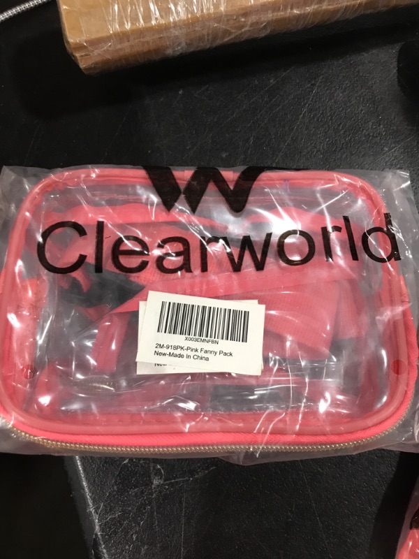 Photo 1 of Clearworld Clear Fanny Pack, Waterproof Transparent Waist Bag Stadium Approved Clear Bag with Adjustable Belt Bag, Perfec of Travel, Beach, Events,Airport, Concerts Bag