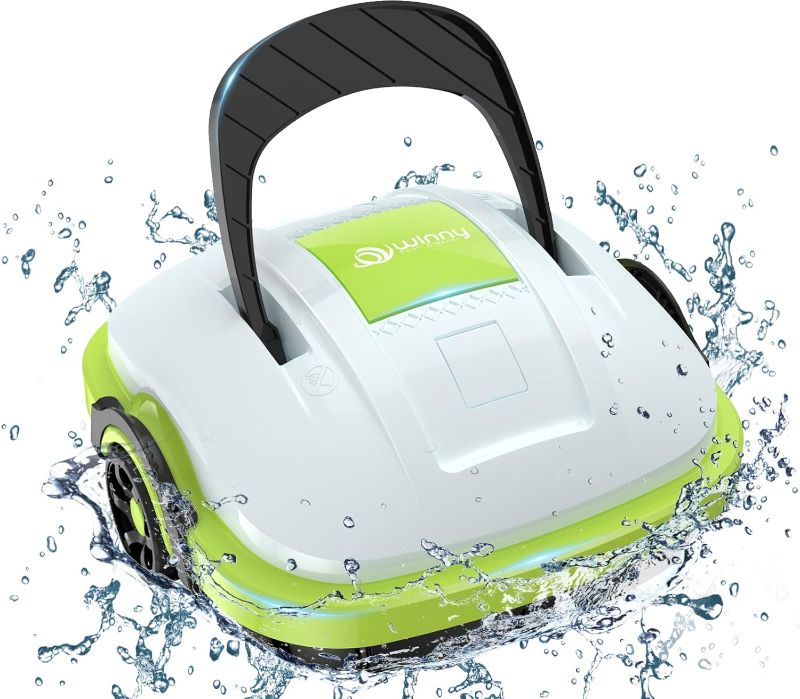 Photo 1 of Cordless Robotic Pool Cleaner, Automatic Pool Vacuum with Powerful Suction, Dual-Motor,Self-Parking, Up to 538 Sq.ft,Ideal for Flat Above Ground Pools -Winny 200
Cordless Robotic Pool Cleaner, Automatic Pool Vacuum with Powerful Suction, Dual-Motor,Self-P