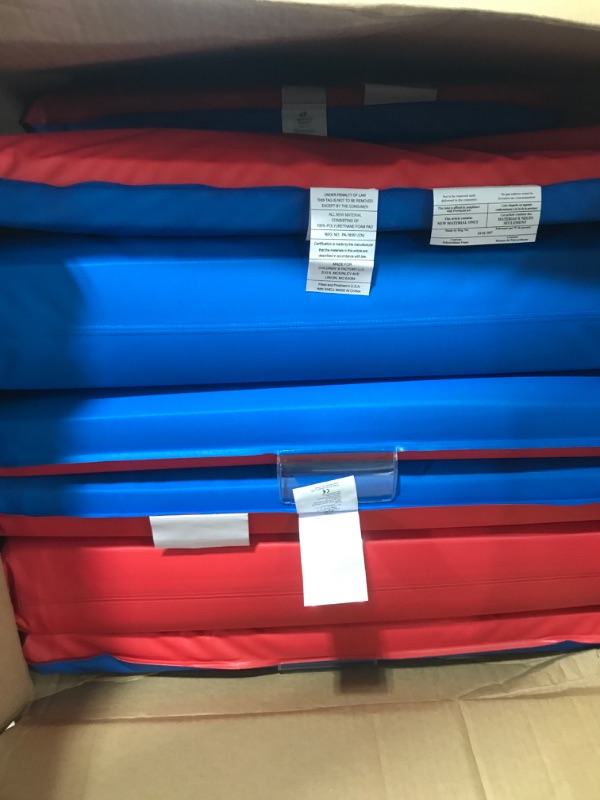 Photo 1 of Children's Large play mats for Kids, Preschool, Daycare, Classroom, Indoor and Outdoor Play, Red and Blue