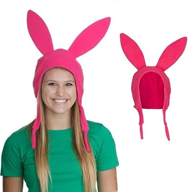 Photo 1 of Bob's Burgers Louise Cosplay Pink Bunny Ears Hat, Pink
