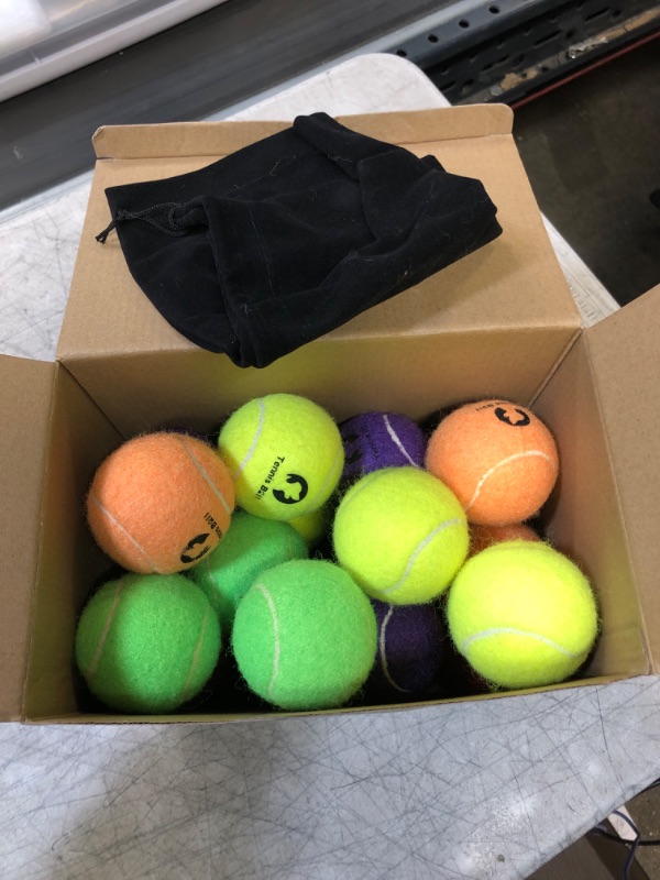 Photo 2 of Sotiff 24 Pcs 2.4'' Tennis Ball for Dog Tennis Ball Pet Ball Mini Tennis Ball for Dog Interactive Toy Small Tennis Ball for Small Medium Large Dog Outdoor Indoor Playing Training, 6 Colors