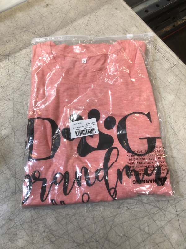 Photo 2 of Dog Shirt for Women Dog Mom Tshirts Dog Lover Gifts Tee Shirt Causal Short Sleeve Blouse Tops Funny Saying Small Pink