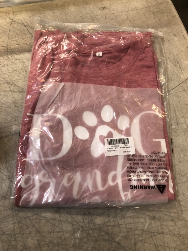 Photo 2 of Dog Shirt for Women Dog Mom Tshirts Dog Lover Gifts Tee Shirt Causal Short Sleeve Blouse Tops Funny Saying Small Pink