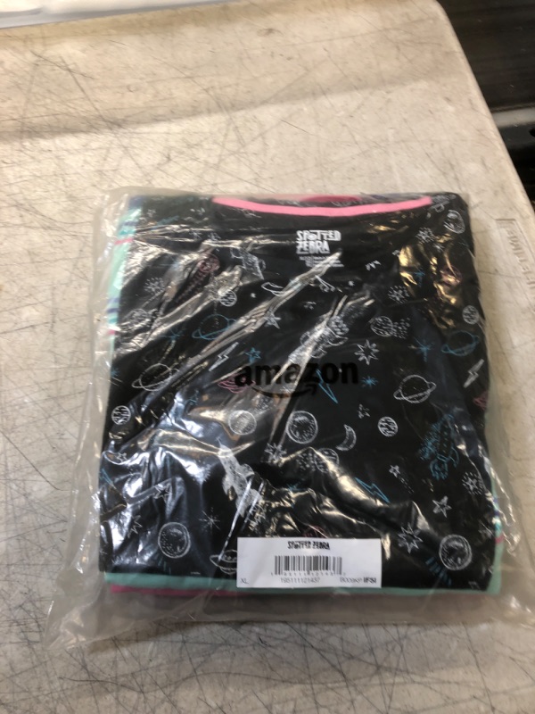 Photo 2 of Amazon Essentials Girls and Toddlers' Long-Sleeve T-Shirts (Previously Spotted Zebra), Multipacks 5 Multicolor/Future/Llama/Space X-Large