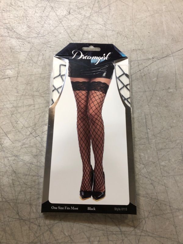 Photo 2 of Fence Net Thigh High Black ONE SIZE FITS ALL 