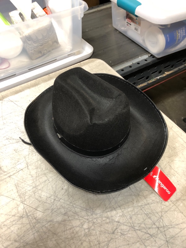 Photo 1 of Kangaroo - Cowboy Hat with Pull-on Closure, Felt Cowboy Hat for Real Cowboys or Costume Party - Adult’s Cowboy & Cowgirl Hat Black