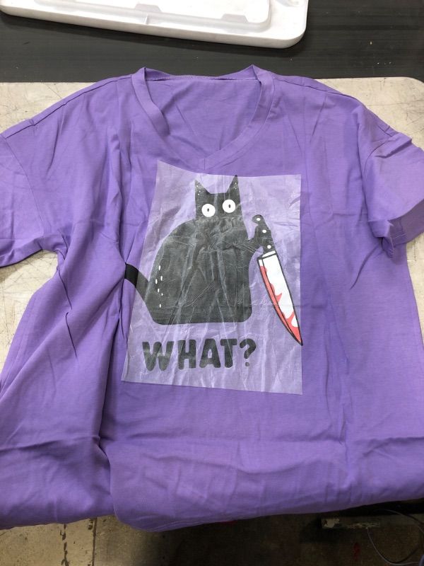 Photo 1 of 
WOMENS TSHIRT (CAT )PURPLE
SIZE LARGE 
