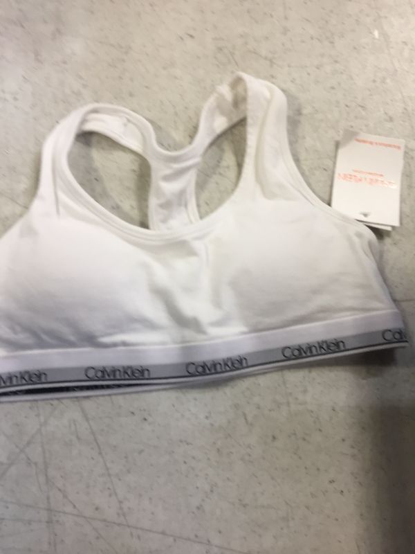 Photo 2 of Calvin Klein Girls' Big Modern Cotton Molded Bralette X-Large Classic White