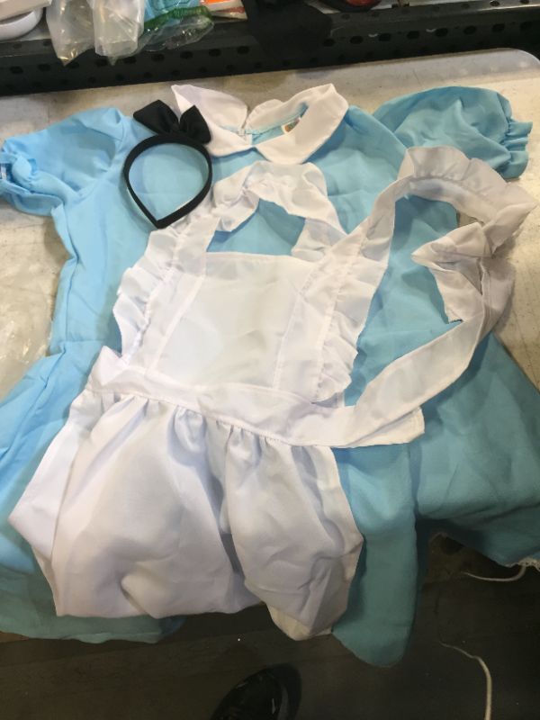 Photo 1 of Beauty Belle Cosplay Costume Maid Blue Dress Women Girls Princess Halloween Carnival Fancy Dress up Ball Gown Outfit- SIZE XL 