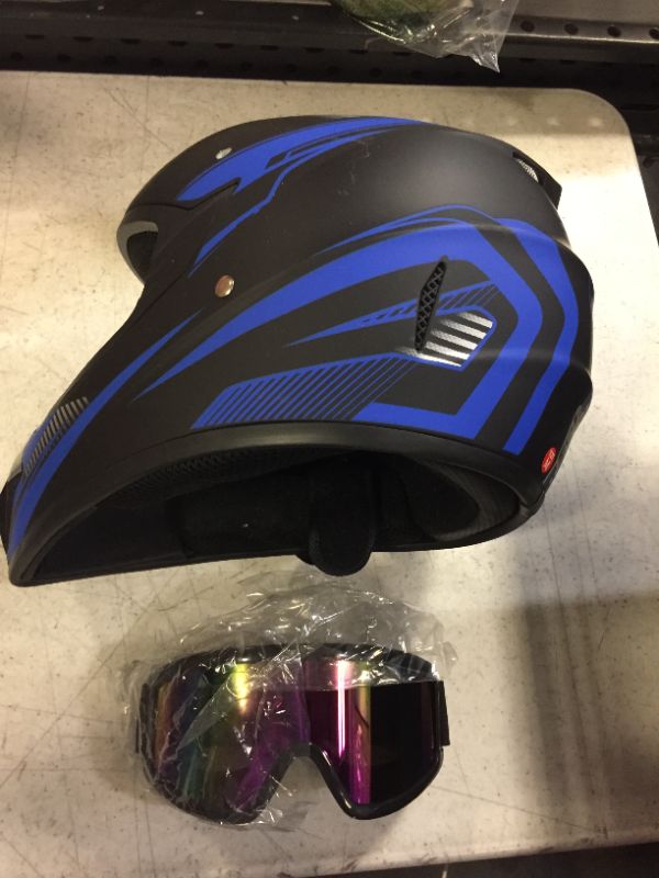 Photo 1 of Adult ATV Helmet Goggles Gloves Combo SIZE M
