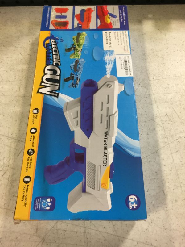 Photo 1 of Electric Water Gun, Squirt Guns up to 32 FT Long Range, Automatic Waterproof Soaker Gun with 300CC for Kid & Adult, Pool Water Guns for Outdoor Water Shooting Game (White)
