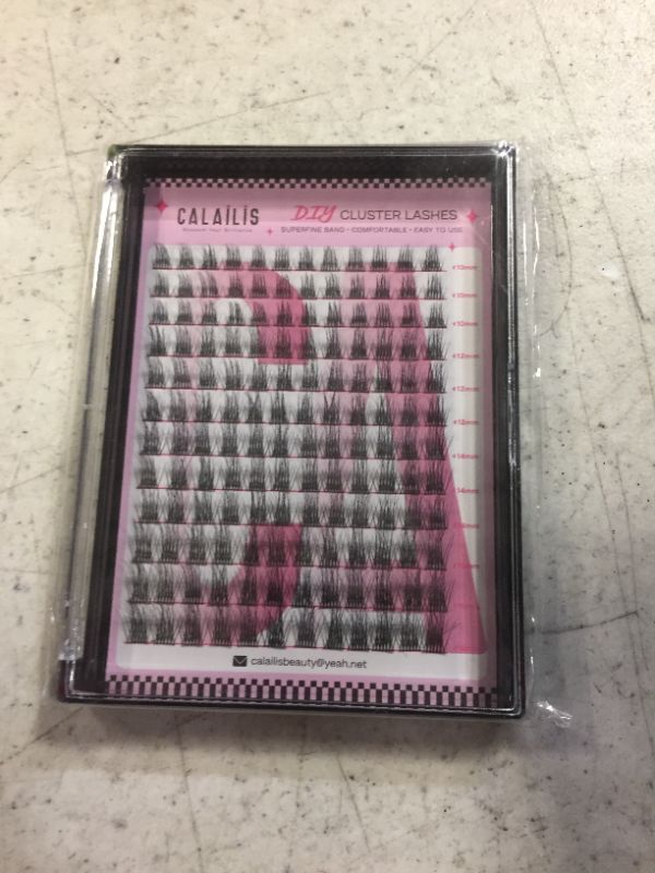 Photo 1 of Lash Clusters, CALAILIS Cluster Lashes 144Pcs D Curl Eyelash Clusters DIY Lash Extensions Reusable Wispy Individual Lashes Super Thin Band and Soft Cluster Eyelash Extensions (705, D-10-16MIX) 705MIX-D Curl