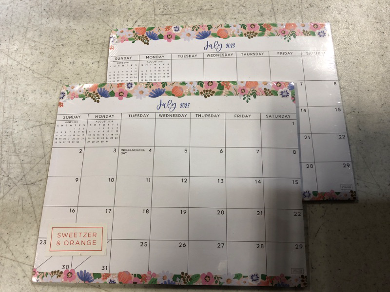 Photo 2 of 2 PACK S&O Floral Magnetic 2023 Fridge Calendar from July 2023-Dec 2024 - Tear-Off Refrigerator Calendar to Track Events & Appointments - 18 Month Magnetic Calendar for Fridge for Easy Planning - 8"x10" in.