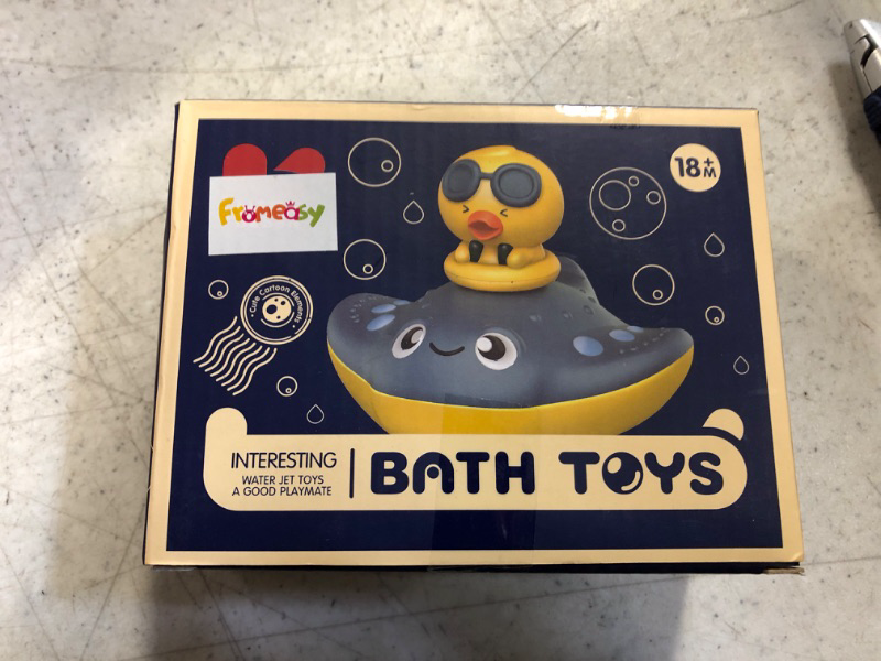 Photo 3 of Bath Toys, Whale Bath Toy Sprinkler, Stingray Automatic Spray Water, Induction Sprinkler Bathtub Baby Toys for Infants Toddlers, Pool Bathroom Baby Toy Boys & Girls Gift