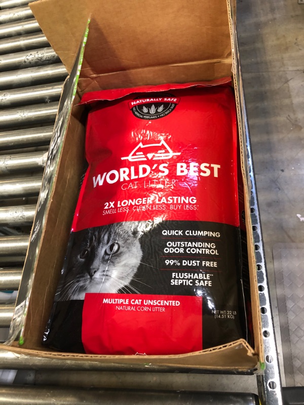 Photo 2 of WORLD'S BEST CAT LITTER Multiple Cat Unscented 32 Pounds
