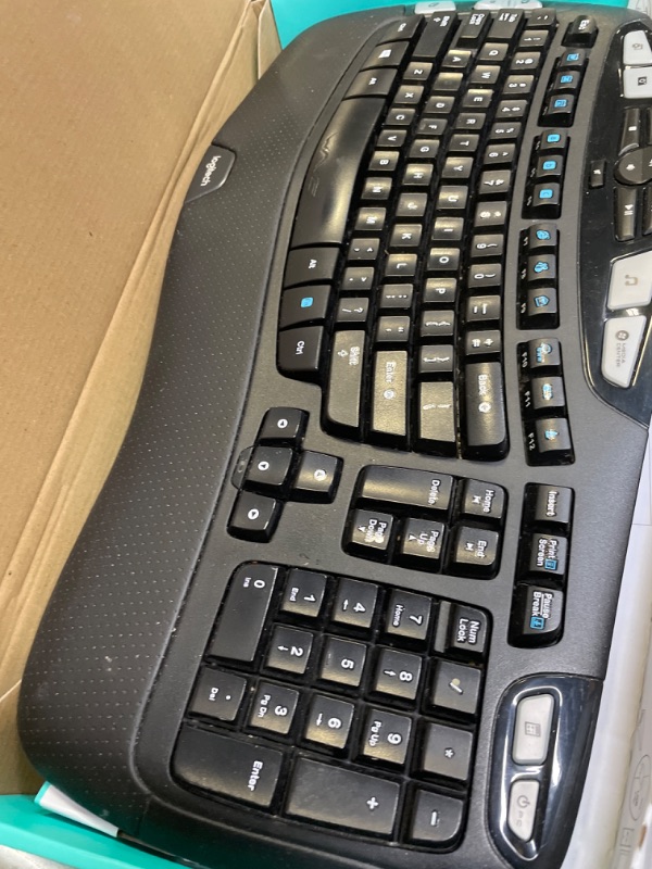 Photo 2 of Logitech MK550 Wireless Wave K350 Keyboard and Mouse Combo — Includes Keyboard and Mouse, Long Battery Life, Ergonomic Wave Design with Wireless Mouse (with...