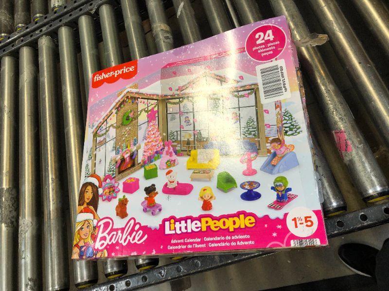 Photo 3 of Fisher-Price Little People Barbie Advent Calendar and Toddler Playset, 24 Christmas Figures and Play Pieces (Amazon Exclusive)