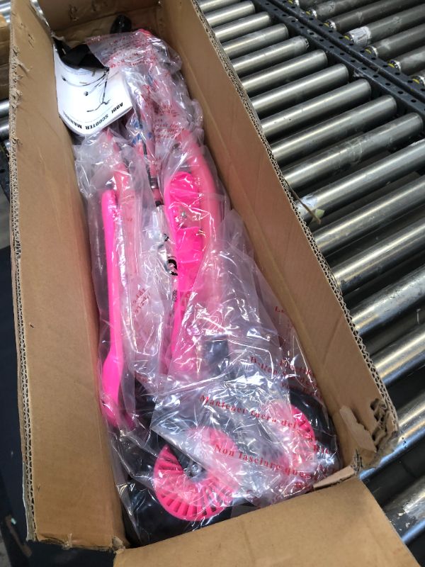 Photo 1 of AODI Kids Swing Scooter, 3 Wheels Drifting Wiggle Scooters with Adjustable Height & Foldable for Boys/Girl/ Ages 5-12 Years Pink