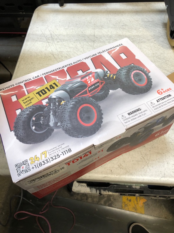 Photo 2 of BEZGAR TD141 RC Cars-1:14 Scale Remote Control Crawler, 4WD Transform 15 Km/h All Terrains Electric Toy Stunt Cars RC Car Vehicle Truck Car with Rechargeable Battery for Boys Kids and Adults Blue factory sealed 