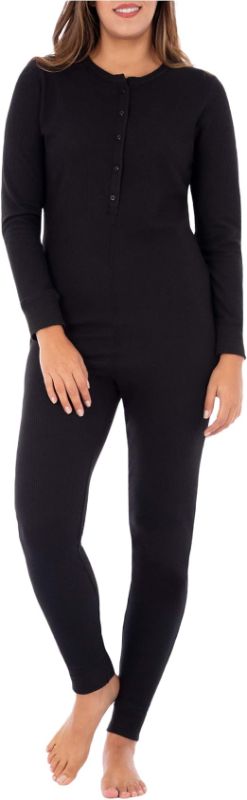 Photo 1 of Fruit of the Loom womens Micro Waffle Premium Thermal Union Suit
med