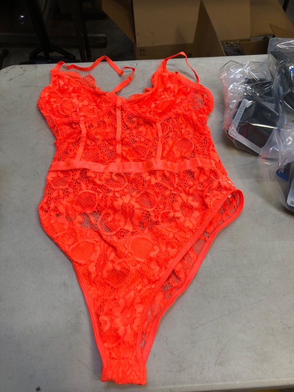 Photo 1 of large  neon orange lingerie 