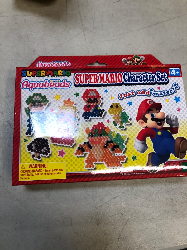 Photo 2 of Aquabeads Super Mario Character Set, Complete Arts & Crafts Kit for Children - over 600 Beads to create Mario, Luigi, Princess Peach and more
