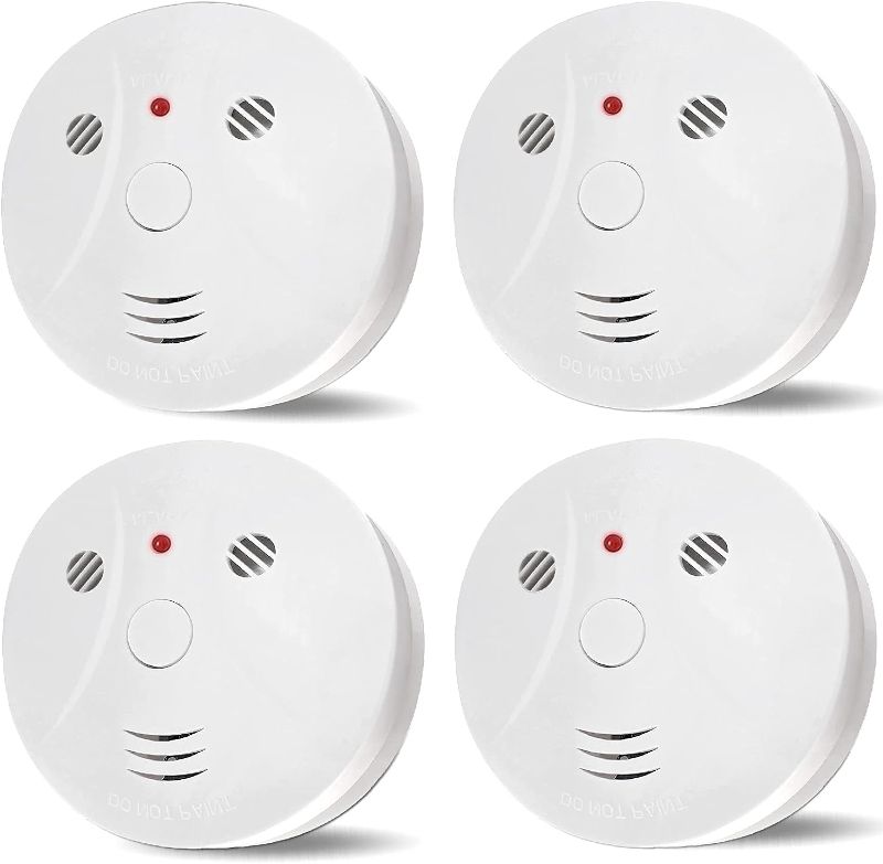 Photo 1 of 4 Pack Combination Smoke and Carbon Monoxide Detector Battery Operated, Travel Portable Photoelectric Fire&Co Alarm for Home, Kitchen
