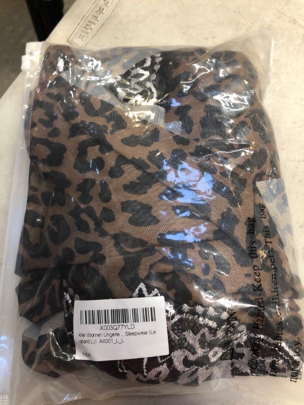 Photo 1 of klier Women Lingerie for Women Lace Teddy Chemise Nightie Fairy Dress Sleepwear Large Leopard
