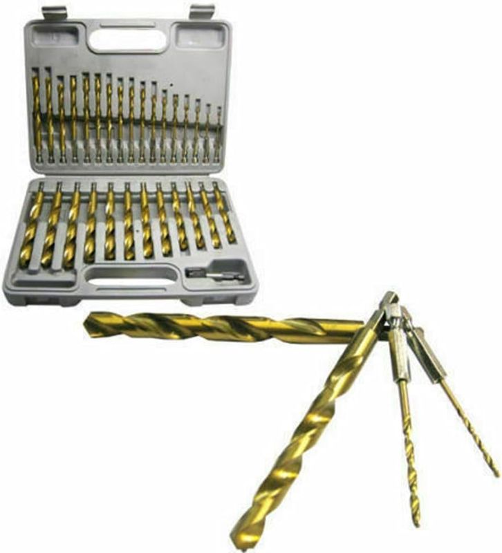 Photo 1 of 1/4" Hex Shank Quick Change HSS Titanium Coated 30-pc Drill Bit Set,Jikkolumlukka
