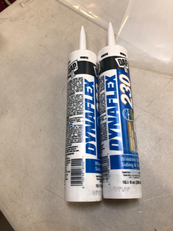 Photo 2 of  2 pack 
10.1 oz Dap 18300 White Dynaflex 230 Premium Window, Door, and Trim Sealant