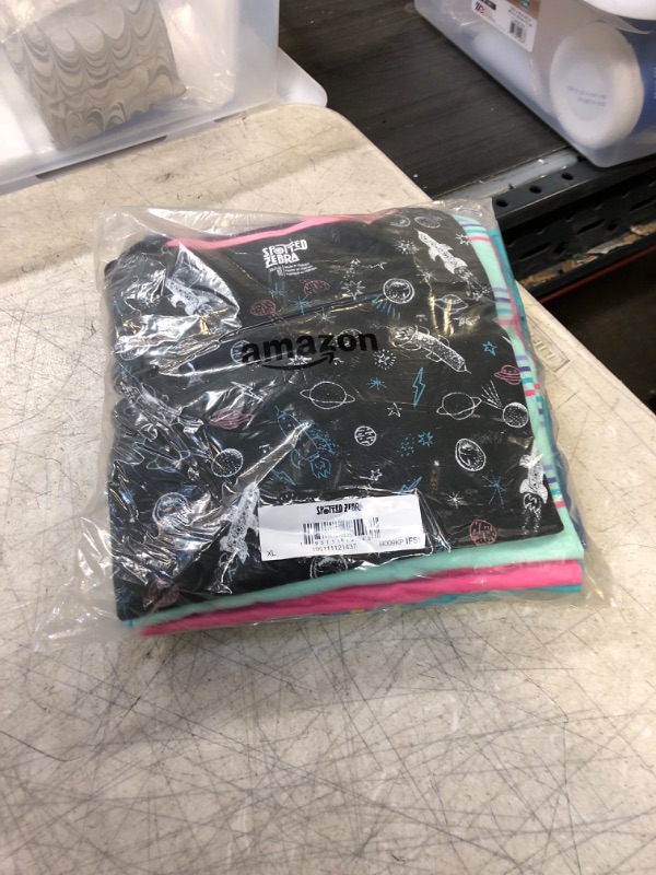 Photo 2 of Amazon Essentials Girls and Toddlers' Long-Sleeve T-Shirts (Previously Spotted Zebra), Multipacks 5 Multicolor/Future/Llama/Space X-Large