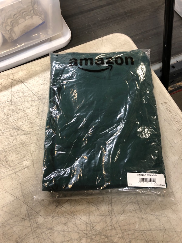 Photo 2 of Amazon Essentials Men's Short-Sleeve Crewneck T-Shirt, Pack of 2 2 Dark Green XX-Large