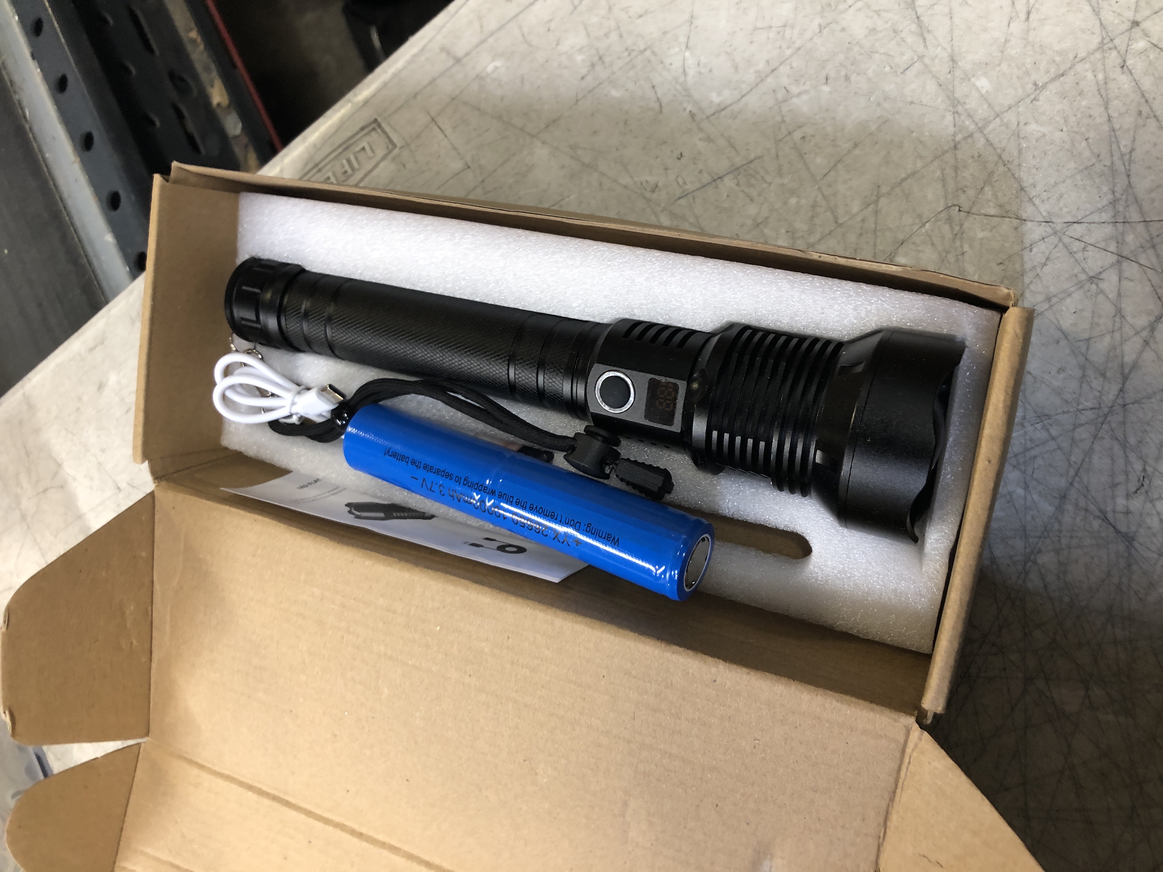 Photo 1 of Rechargeable Flashlights High Lumens, LED Flashlight 290,000 Lumen Super Bright Flash Light with 5 Modes & IPX7 Waterproof, Powerful Handheld Flashlights for Camping, Hiking, Large Flashlight