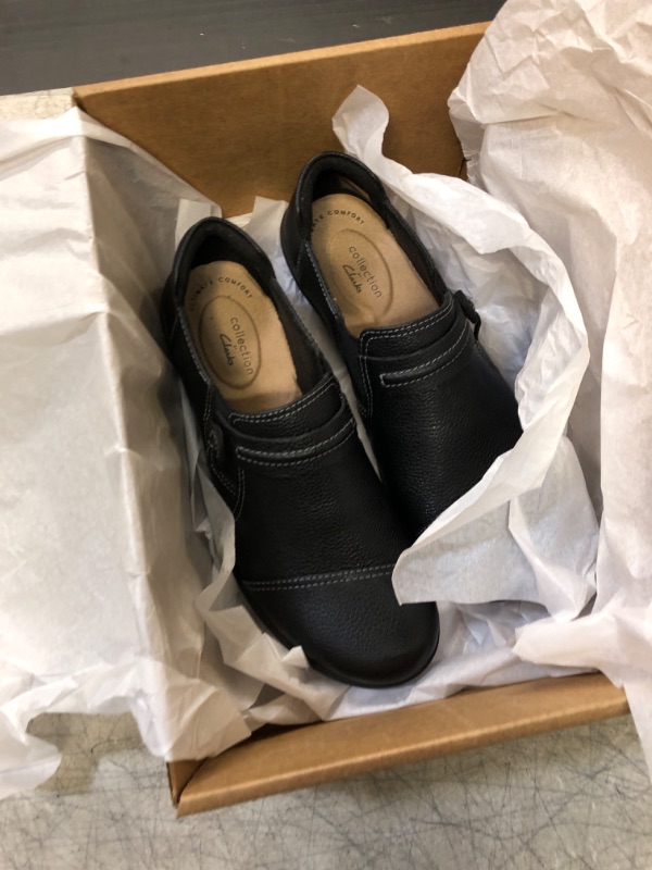 Photo 1 of Clarks Women's, Cheyn Madi Slip-On 9.5 Black Tumbled Leather