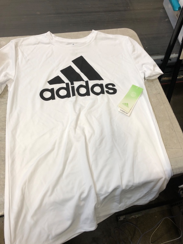Photo 2 of adidas Climalite Badge of Sport Tee Kids' White Small