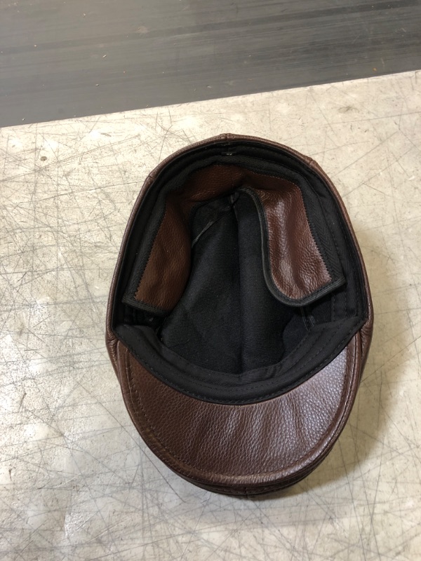 Photo 3 of BROWN ENGLISH LEATHER CAP 