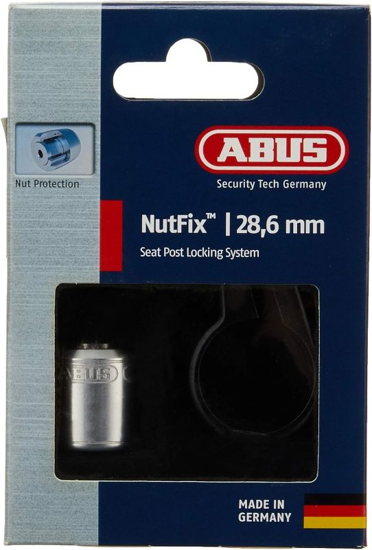 Photo 1 of ABUS Saddle/Post Lock Nutfix Seatpost Clamp/Lock, 28.6 Diameter, Silver
