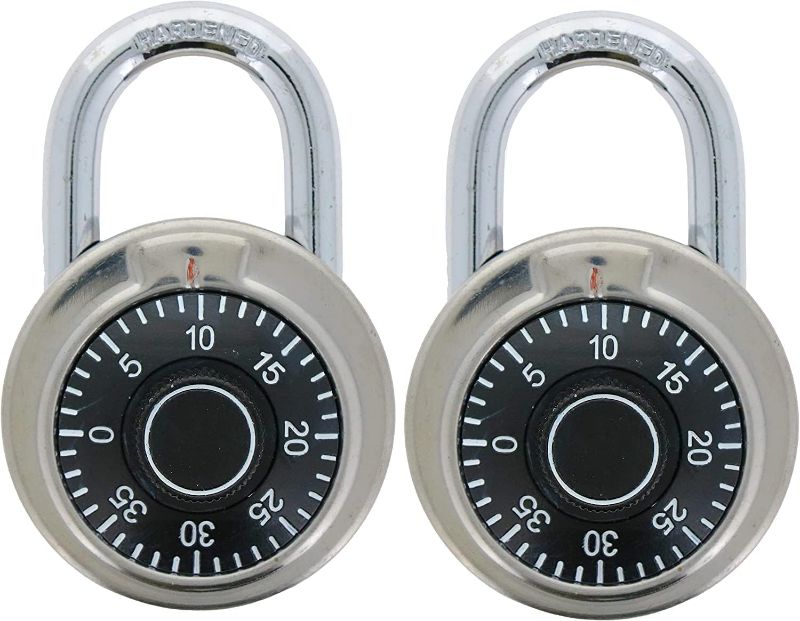 Photo 1 of 
OCD Bargain Pack of Two Combination Lock Dial Padlock Hardened 50, Steel Gym Locker, Bike, School, Anti Shim (Pack of Two)
