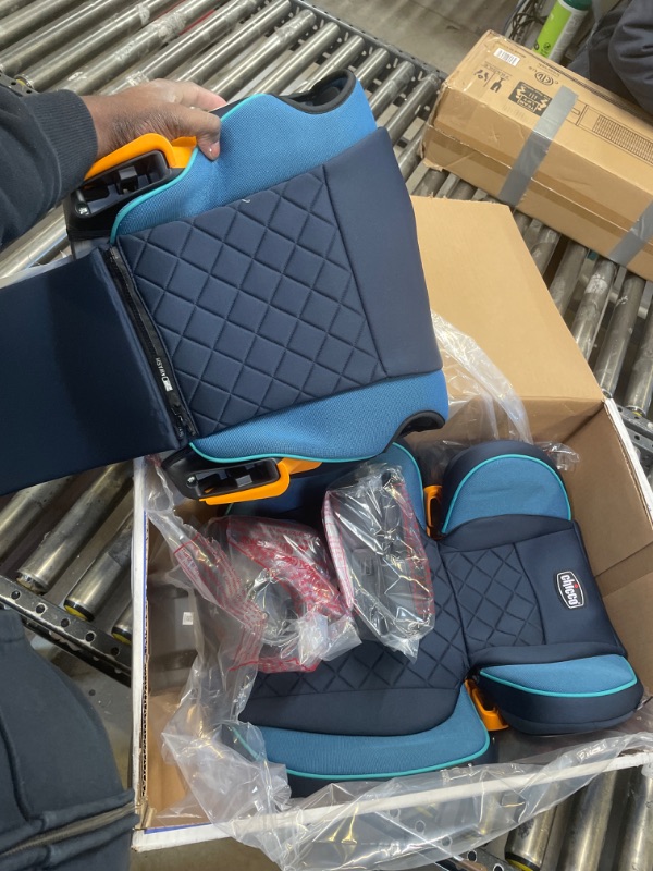 Photo 1 of Chicco KidFit Zip Plus 2-in-1 Belt-Positioning Booster Car Seat, Backless and High Back Booster Seat, For children aged 4 years and up and 40-100 lbs. | Seascape/Blue KidFit Zip Plus Seascape/Blue