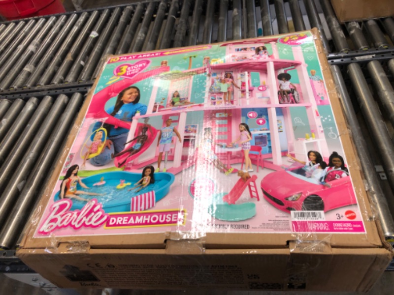 Photo 3 of Barbie Dreamhouse 2023, Pool Party Doll House with 75+ Pieces and 3-Story Slide, Barbie House Playset, Pet Elevator and Puppy Play Areas?