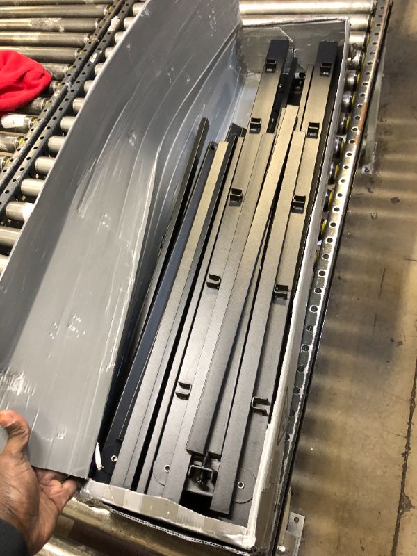 Photo 1 of EMODA 18 Inch Tall Full Size Bed Frame with Large Storage Space, Easy Assembly Heavy Duty Metal Platform No Box Spring Needed, Noise Free, Black