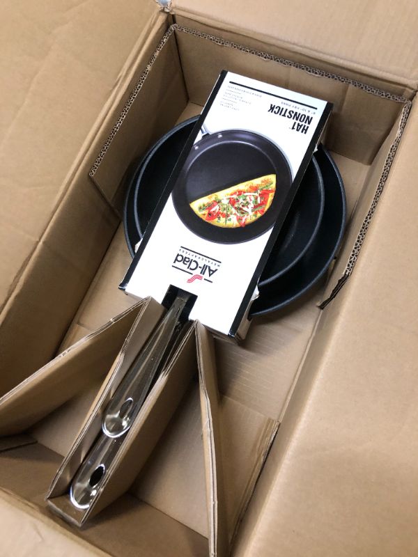 Photo 2 of All-Clad E785S264/E785S263 HA1 Hard Anodized Nonstick 8 10-Inch Fry Pan Cookware Set, 2-Piece, Black 8-Inch and 10-Inch